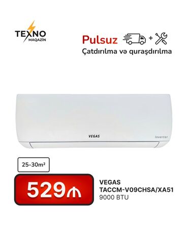 kondisioner kondensatoru: Kondisioner 20-25 kv. m, Split sistem, Kredit yoxdur, Pulsuz quraşdırılma