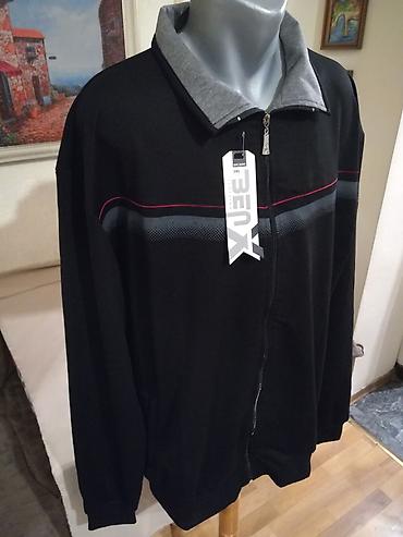 bez tech fleece: Novi muski duks sa kragnom u velikom broju Benx 5XL Crni — 3