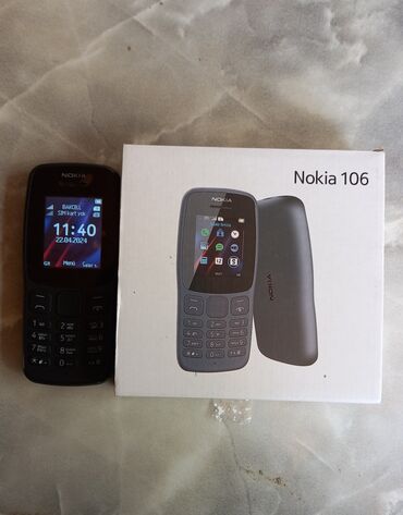 nokia 6: Nokia 106, цвет - Черный, Кнопочный