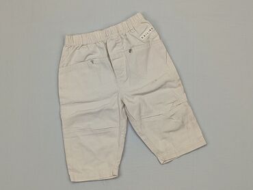 beżowe spodnie dla chłopca: Baby material trousers, 0-3 months, 56-62 cm, Prenatal, condition - Good