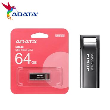 Другие комплектующие: Флеш накопитель 64 Гб ADATA UR340, USB 3.2 Gen 1. Новый, в