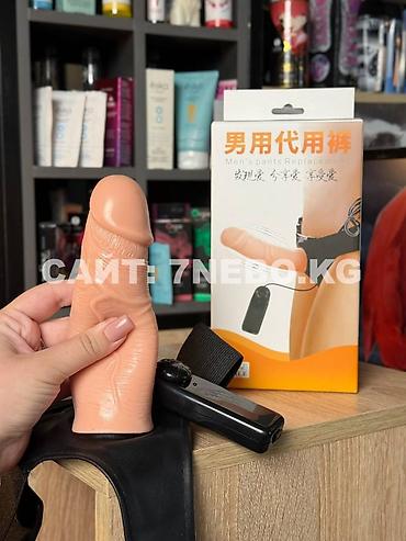 Товары для взрослых: Мужской страпон-фаллопротез на член с вибрацией и ремнем -16,5 см — 6