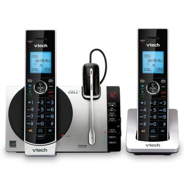xacmaz telfon: VTech DS6771-3 DECT 6.0 Expandable Cordless Phone with Connect to Cell