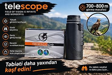ucuz teleskop: Teleskop – təbiəti daha yaxından kəşf edin! • 700–800 m görmə — 1