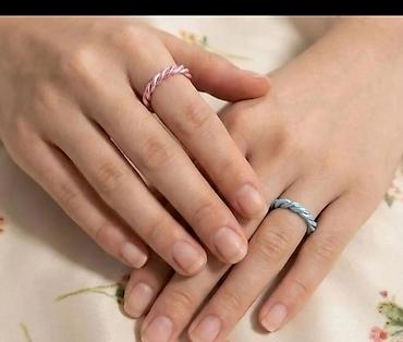 Rings: Pletenasti prstenovi u pastelnim bojama - Dizajn: uvrnuti/pleteni — 1