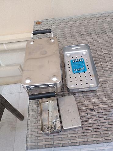 steril sargi paketi: Paslanmayan poladdan hazırlanmış tibbi sterilizator dəsti Tərkibi: - — 3