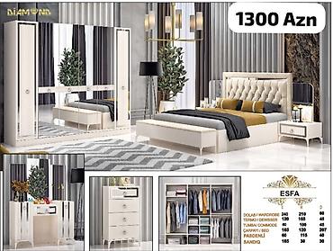 Yataq otağı dəstləri: İkinəfərlik çarpayı, Dolab, Termo, Tumba, Yeni — 47