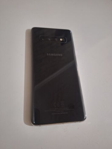 ценсерный плита: Samsung Galaxy S10, Колдонулган, 128 ГБ, түсү - Кара, 2 SIM
