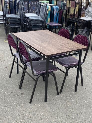 Masa və oturacaq dəstləri: Mətbəx üçün, Yeni, Açılmayan, Kvadrat masa, 4 stul — 20