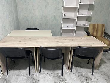lustr sekilleri: Məhsul: Ofis/tedris otağı üçün modul masa dəsti Təsvir: - Açıq ağac — 3