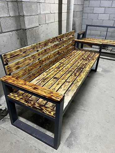кованые скамейки: Комплект садовой мебели, Стол, Металл — 1