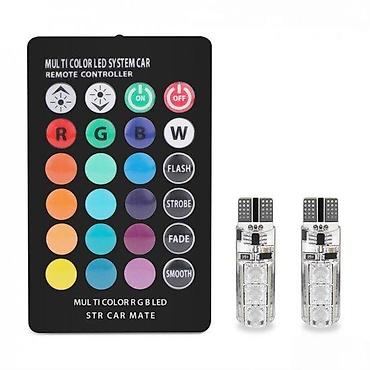 thinkdiag 2 cena: AUTO RGB T10 W5W 2 LED SIJALICE + DALJINSKI | Novo Nekorišteno Hit — 2
