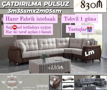 Divanlar: Künc divan, Yeni, Açılan, Bazalı, Parça, Şəhərdaxili pulsuz çatdırılma