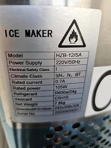 Оборудование для ресторанов, кафе: Buz aparatı Buz aparati buz aparatı buz makinesi ice maker HZB-12/SA — 8