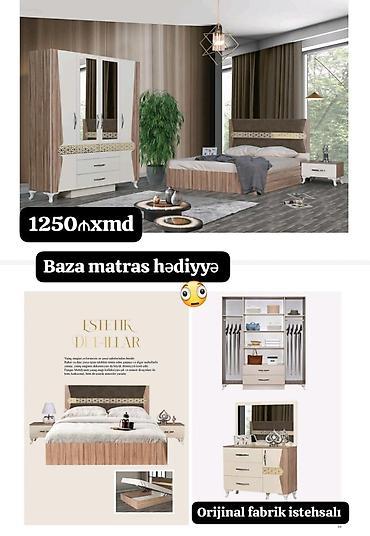 1250: Yataq otağı mebel dəstləri – orijinal fabrik istehsalı Tərkib: - — 2