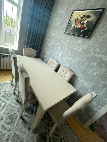 Sifarişlə mebel: Qonaq otağı üçün, İşlənmiş, 6 stul
