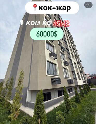 106 серия квартиры бишкек планировка: 1 комната, 44 м², 106 серия улучшенная, 2 этаж, Евроремонт