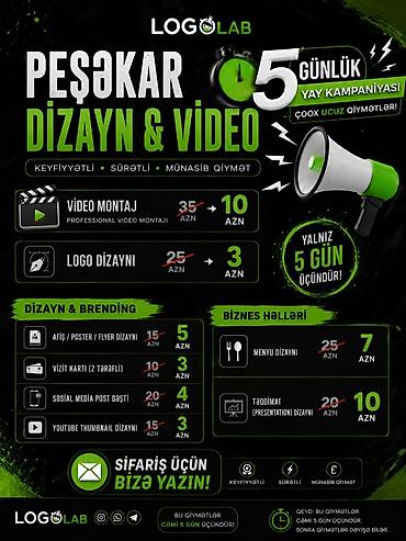 Видеосъемка: Peşəkar Dizayn və Video Xidmətləri LogoLab və komanda biznesiniz üçün — 1