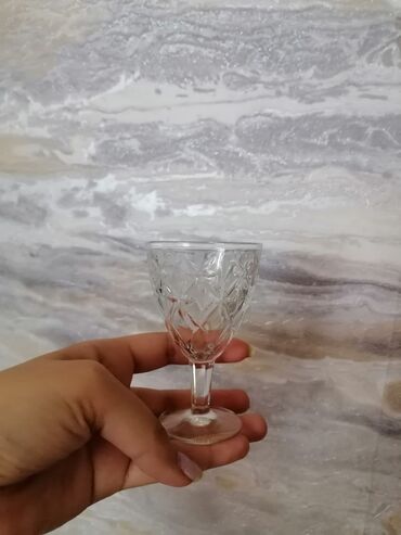 edva qablari: Rümkalar, rəng - Ağ, Xrustal, 12 ədədli dəst, SSRİ