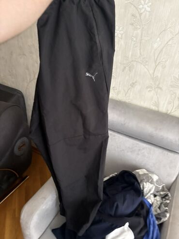Рубашки: Спортивные Мужские брюки, Puma, L, цвет - Черный