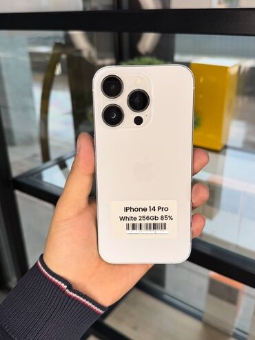 купить iphone x 256 бу: IPhone 14 Pro, Колдонулган, 256 ГБ, Ак, 85 %