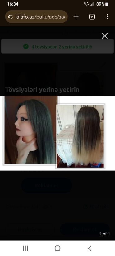Saçları qalın və uzundur saç yığımları üçündür yumaq da olur fen