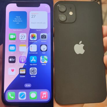 Apple iPhone: IPhone 12, 64 GB, Jet Black, Zəmanət