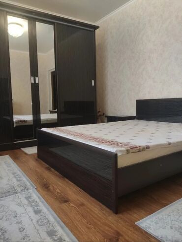 кровать карабалта: Спальный гарнитур, Двуспальная кровать, Шкаф, Комод, цвет - Черный, Б/у