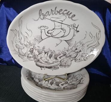 Kuhinjski setovi: Servis vintaz Ironstone za rostilj i dr. Tanjiri su perfektni (novi) — 1