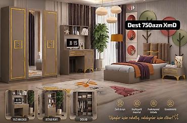 Uşaq/yeni yetmə otağı üçün tam mebel dəsti Tərkib: - Çarpayı (müasir