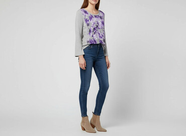 bluzki z dekoltem v plus size: Women's blouse, size L