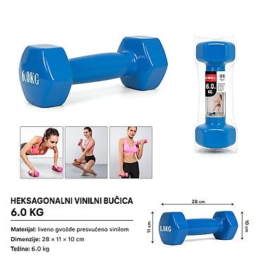 KMT Glatka bučica plava 2001838 - Tip: heksagonalna vinilna bučica za na lalafo.rs KMT Glatka bučica plava 2001838 - Tip: heksagonalna vinilna bučica za