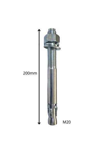 maraqlı rəsmlər: Rəsmi satişi mümkündür M20 mexaniki anker bolt – 200 mm - Ölçü: M20 -