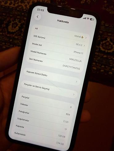 apple mackbook: IPhone 11, 128 GB, Qara, Face ID — 7