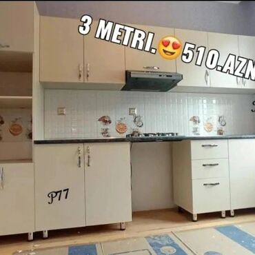 metbex refi: Mətbəx mebeli dəsti – 3 metr - Üst-alt dolablar komplekti