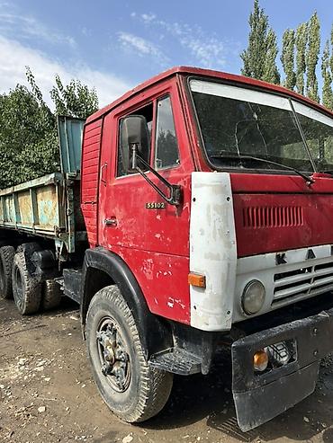 КАМАЗ 55102 самосвал, 6x4 - Кузов-самосвал с высокими бортами, задняя — 4
