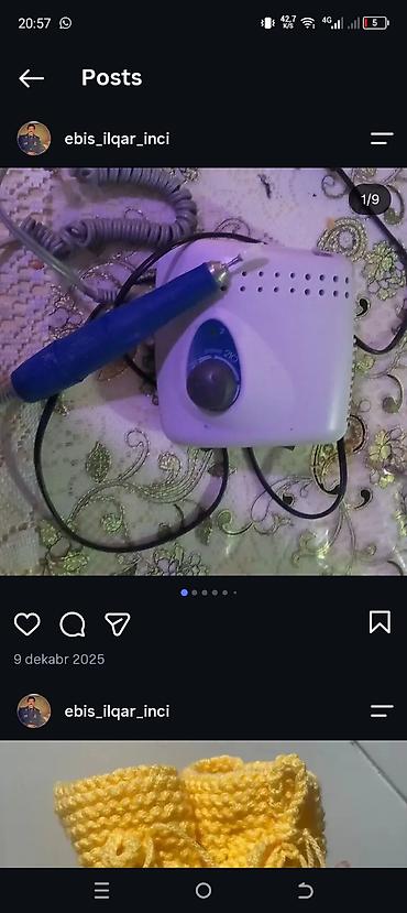Manikür üçün elektrik frez aparatı (nail drill) - Güclü stolüstü baza