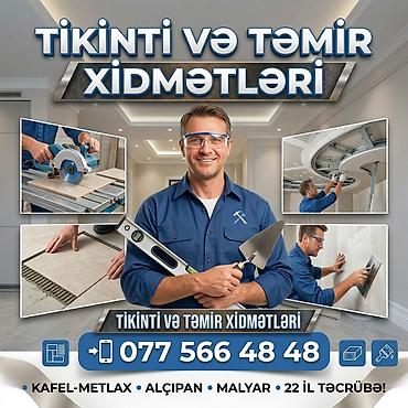 apşifka tavan: Tikinti və Təmir Xidmətləri — 22 illik təcrübə Gördüyümüz əsas işlər — 4