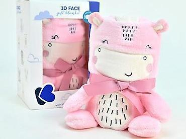 karneri: KikkaBoo Baby ćebence sa 3D vezom 75x100 – Hippo Dreams (šifra: KKB5) — 2