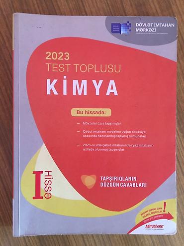 kitab derslik: Məhsul: “2023 Test Toplusu – Kimya” (DİM), I və II hissə — 1