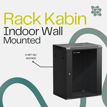 elektrik naqil: S-NET 15U 600600mm Indoor Wall Mounted Rack Cabinet, müasir ofis və IT