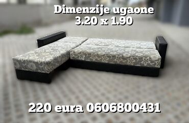 Ugaone garniture: Ugaona garnitura eko koza materijal OBA DELA NA RAZVLACENJE, OBA DELA — 6