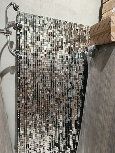 Вешалки: Parlaq metalik mozaika panel - Material: parlayan metal/plastik