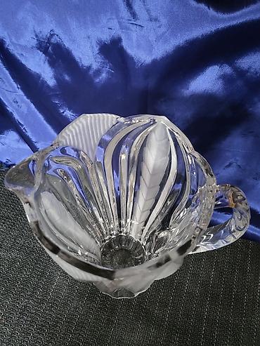 Čajnici: Bokal kristal,rucni rad Jugoslavija iz 70ih. Masivan bokal sa — 8