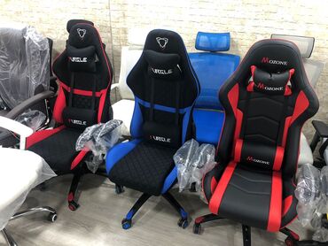 Ofis və oyun kresloları: Yeni, Təkərli, Qolları tənzimlənir, Parça — 11