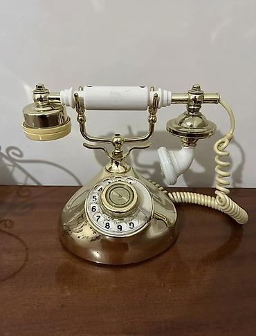 telefon tap: Retro diskli masa telefonu – dekorativ klassik model - Korpus — 1