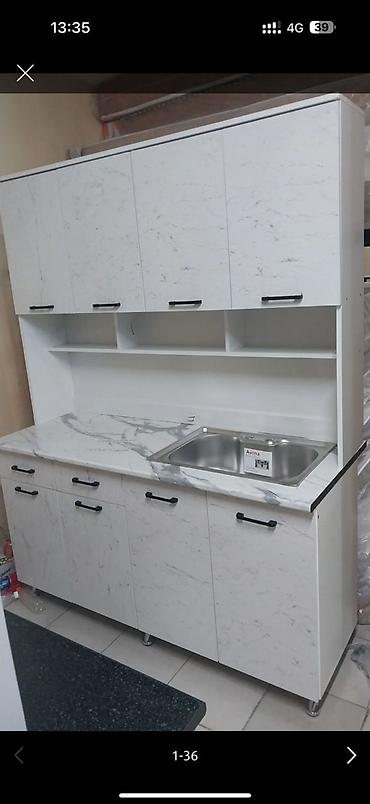 Кухонные гарнитуры: Кухонный гарнитур прямой, современный - Компоновка: нижний ряд тумб с — 12