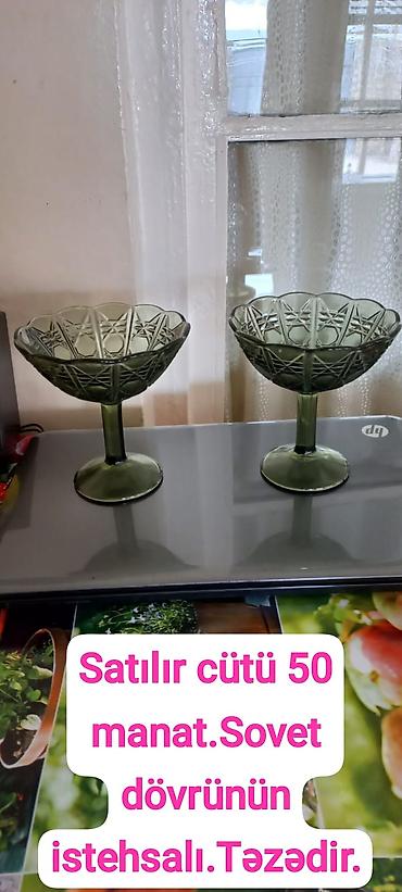 Qrafinlər və səhənglər: Rəng - Yaşıl, Şüşə, SSRİ — 2