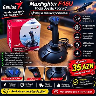 dying light 2: Genius MaxFighter F-16U – PC üçün uçuş joysticki - Brend: Genius - — 1