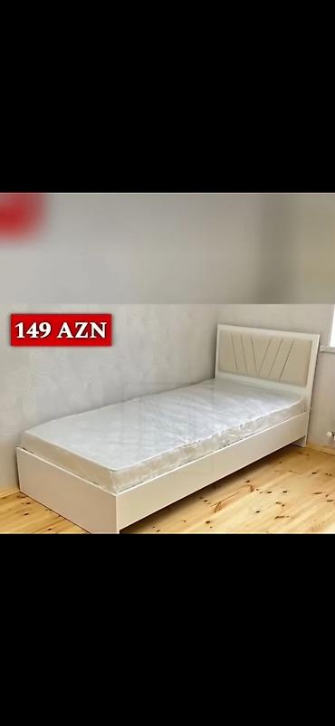 taxt carpayı: Tək nəfərlik ağ çarpayı və döşək dəsti. Xüsusiyyətlər: - Minimalist — 1